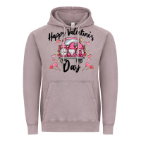 Vintage Zinc happy valentine's day gnome truck Vintage Hoodie - MaliasSmallBusiness
