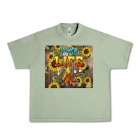 Oil Green camp life Urban Heavy Tee - NancyCooperArtShop