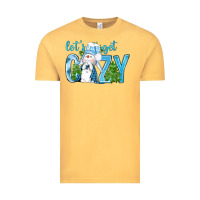 Vintage Mustard lets get cozy Vintage Tee - NancyCooperArtShop