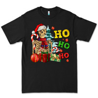 Black Christmas ho ho ho skeleton Premium Tee - AdoDesignShop