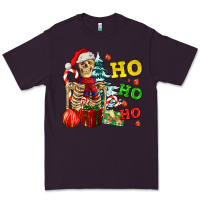 Plum Christmas ho ho ho skeleton Premium Tee - AdoDesignShop