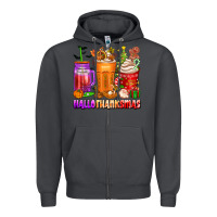 Smoke hallothanksmas coffee cups Zipper Hoodie - texasbilliewilder