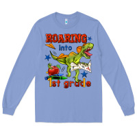 Colony Blue roaring into 1st grade Long Sleeve Tee - BundleAndBundleShop