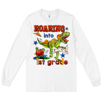 White roaring into 1st grade Long Sleeve Tee - BundleAndBundleShop