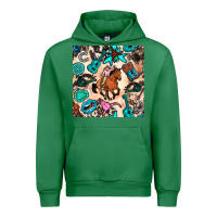 Emerald western cowgirl seamless pattern Urban Hoodie - BundleAndBundleShop