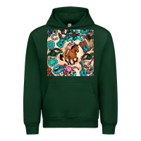 Forest Green western cowgirl seamless pattern Urban Hoodie - BundleAndBundleShop