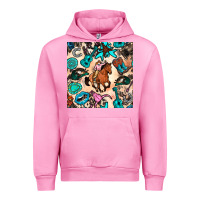 Fuchsia Pink western cowgirl seamless pattern Urban Hoodie - BundleAndBundleShop
