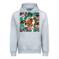 Western Cowgirl Seamless Pattern Urban Hoodie | Teevron
