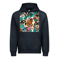 Navy western cowgirl seamless pattern Urban Hoodie - BundleAndBundleShop