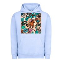 Pigment Grape Ice western cowgirl seamless pattern Urban Hoodie - BundleAndBundleShop