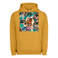 Pigment Peanut Butter western cowgirl seamless pattern Urban Hoodie - BundleAndBundleShop