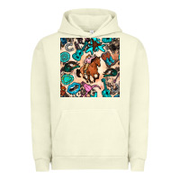 Pigment Pistachio western cowgirl seamless pattern Urban Hoodie - BundleAndBundleShop