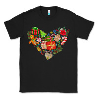 Black merry Christmas heart Classic Tee - CowhideDigitalArt
