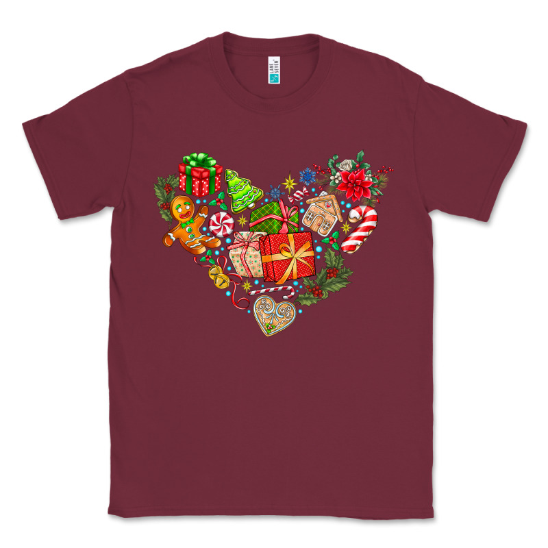 Merry Christmas Heart Classic Tee by CowhideDigitalArt | Teevron