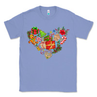 Colony Blue merry Christmas heart Classic Tee - CowhideDigitalArt
