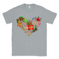 Heather Grey merry Christmas heart Classic Tee - CowhideDigitalArt