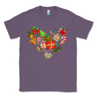 Lavender merry Christmas heart Classic Tee - CowhideDigitalArt
