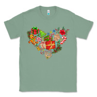 Sage merry Christmas heart Classic Tee - CowhideDigitalArt