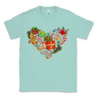 Seafoam merry Christmas heart Classic Tee - CowhideDigitalArt