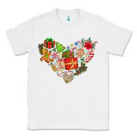 White merry Christmas heart Classic Tee - CowhideDigitalArt