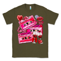 Army Green valentines day cassette Classic Tee - NancyCooperArtShop