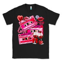 Black valentines day cassette Classic Tee - NancyCooperArtShop