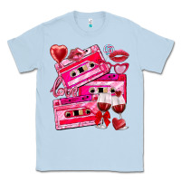 Dusty Blue valentines day cassette Classic Tee - NancyCooperArtShop