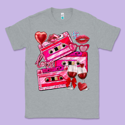 Valentines Day Cassette Classic Tee Designed By Nancycooperartshop