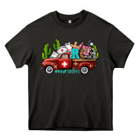 Asphalt rca nurse truck with cactus Heavy Core Tee - AdoDesignShop