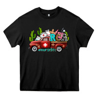 Black rca nurse truck with cactus Heavy Core Tee - AdoDesignShop