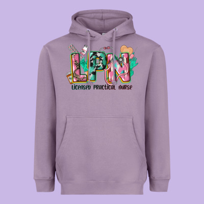 Licensed Practical Nurse Heavyweight Hoodie Designed By Cowgirlartshop
