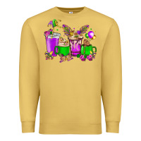 Antique Gold Mardi Gras coffee cups Premium Sweatshirt - HowdyJamesFarm