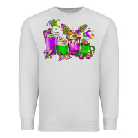 Dove Grey Mardi Gras coffee cups Premium Sweatshirt - HowdyJamesFarm