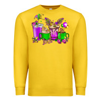 Lemon Mardi Gras coffee cups Premium Sweatshirt - HowdyJamesFarm