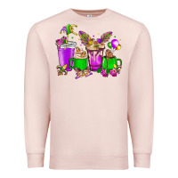 Pale Pink Mardi Gras coffee cups Premium Sweatshirt - HowdyJamesFarm