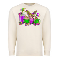 Sandshell Mardi Gras coffee cups Premium Sweatshirt - HowdyJamesFarm
