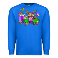 True Royal Mardi Gras coffee cups Premium Sweatshirt - HowdyJamesFarm