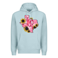 Blue Mist texas map breast cancer Premium Hoodie - CowGirlArtShop