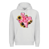 Dove Grey texas map breast cancer Premium Hoodie - CowGirlArtShop