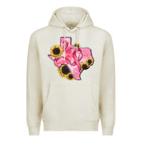 Oatmeal Heather texas map breast cancer Premium Hoodie - CowGirlArtShop