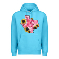 Ocean Blue texas map breast cancer Premium Hoodie - CowGirlArtShop
