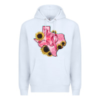 White texas map breast cancer Premium Hoodie - CowGirlArtShop