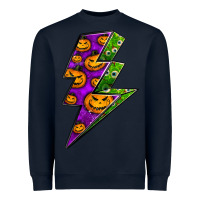 Navy halloween lightning bolt Heavyweight Sweatshirt - BundleAndBundleShop
