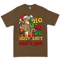 Cacao Christmas ho ho ho holy shit what a year skeleton Premium Tee - AdoDesignShop