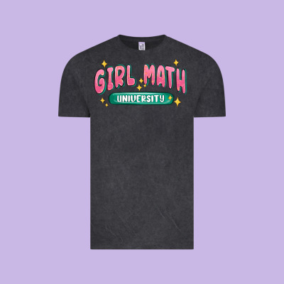 Girl Math University Vintage Tee Designed By Maliassmallbusiness