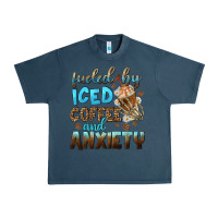 Midnight Navy fueled by iced coffee and anxiety Urban Heavy Tee - NancyCooperArtShop