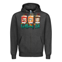 Charcoal Heather Candles with Fall Getting Lit Zipper Hoodie - texasbilliewilder