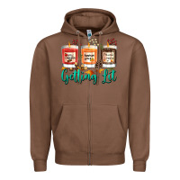Chestnut Candles with Fall Getting Lit Zipper Hoodie - texasbilliewilder