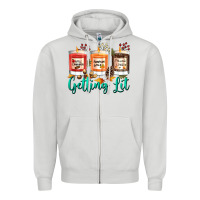 Candles With Fall Getting Lit Zipper Hoodie | Teevron