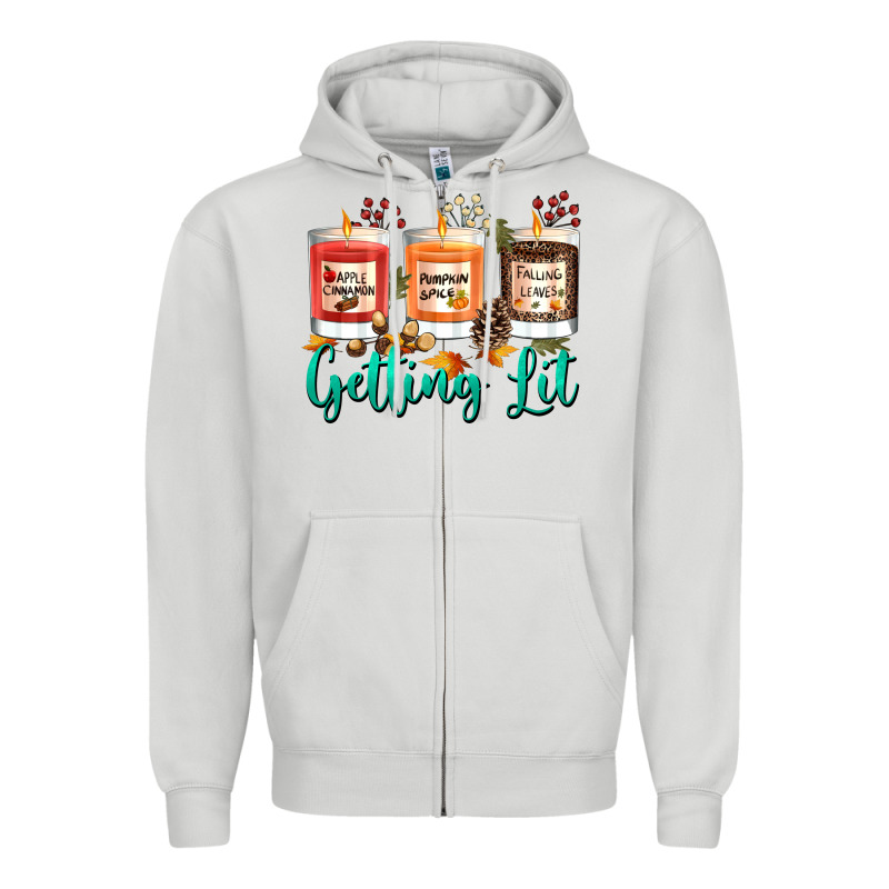 Candles With Fall Getting Lit Zipper Hoodie by texasbilliewilder | Teevron